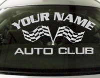 Custom743 Custom YOURNAMEHERE Auto Club Decal 