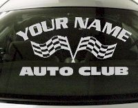 Custom744 Custom YOURNAMEHERE Auto Club Decal 