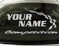 Custom764 Custom YOURNAMEHERE Competition Decal 