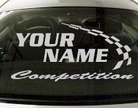 Custom765 Custom YOURNAMEHERE Competition Decal 