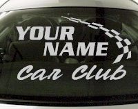 Custom784 Custom YOURNAMEHERE Car Club Decal 