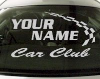 Custom785 Custom YOURNAMEHERE Car Club Decal 