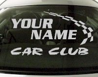 Custom786 Custom YOURNAMEHERE Car Club Decal 