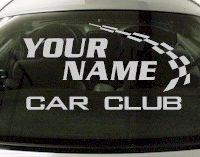 Custom787 Custom YOURNAMEHERE Car Club Decal 