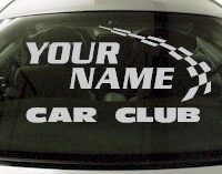 Custom788 Custom YOURNAMEHERE Car Club Decal 
