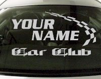 Custom789 Custom YOURNAMEHERE Car Club Decal 