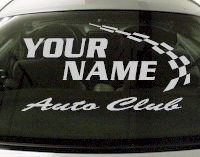 Custom791 Custom YOURNAMEHERE Auto Club Decal 