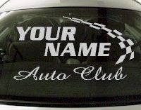 Custom792 Custom YOURNAMEHERE Auto Club Decal 