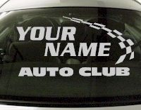 Custom794 Custom YOURNAMEHERE Auto Club Decal 