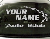 Custom795 Custom YOURNAMEHERE Auto Club Decal 