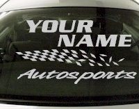 Custom817 Custom YOURNAMEHERE Autosports Decal 