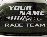 Custom827 Custom YOURNAMEHERE Race Team Decal 