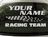 Custom833 Custom YOURNAMEHERE Racing Team Decal 