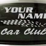 Custom834 Custom YOURNAMEHERE Car Club Decal
