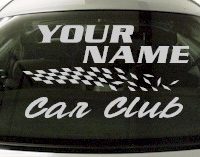 Custom834 Custom YOURNAMEHERE Car Club Decal 