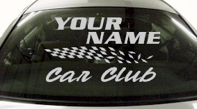 Custom834 Custom YOURNAMEHERE Car Club Decal