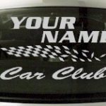 Custom835 Custom YOURNAMEHERE Car Club Decal