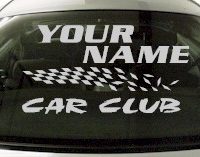 Custom836 Custom YOURNAMEHERE Car Club Decal 