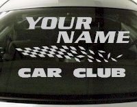 Custom838 Custom YOURNAMEHERE Car Club Decal 