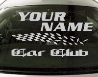 Custom839 Custom YOURNAMEHERE Car Club Decal 