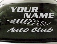 Custom840 Custom YOURNAMEHERE Auto Club Decal 