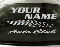 Custom841 Custom YOURNAMEHERE Auto Club Decal 