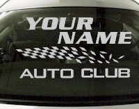 Custom843 Custom YOURNAMEHERE Auto Club Decal 