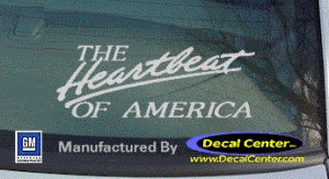 DC05028 Chevrolet Heartbeat of America Decal