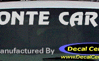 DC05162 Chevrolet Monte Carlo Decal 