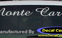 DC05167 Chevrolet Monte Carlo Decal 