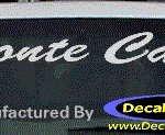 DC05168 Chevrolet Monte Carlo Decal