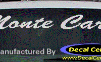 DC05168 Chevrolet Monte Carlo Decal 
