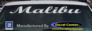 DC05212 Chevrolet Malibu Decal