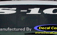 DC05229 Chevrolet S-10 Decal 