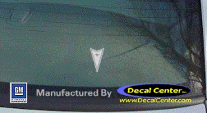 DC07002 Pontiac Arrowhead Decal