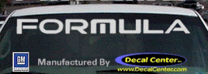DC07012 Pontiac Formula Decal
