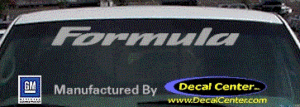 DC07017 Pontiac Formula Decal