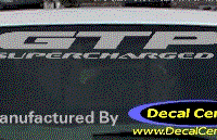DC07022 Pontiac GTP Supercharged Decal 