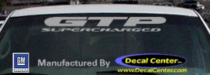 DC07022 Pontiac GTP Supercharged Decal