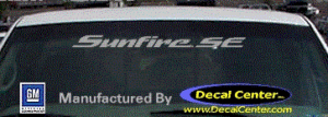 DC07031 Pontiac Sunfire SE Decal