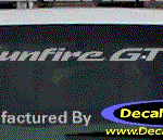 DC07033 Pontiac Sunfire GT Decal