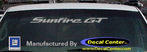 DC07033 Pontiac Sunfire GT Decal