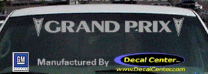DC07043 Pontiac Grand Prix w/Arrowheads Decal