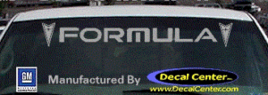 DC07047 Pontiac Formula w/Arrowheads Decal