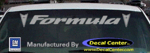 DC07049 Pontiac Formula w/Arrowheads Decal