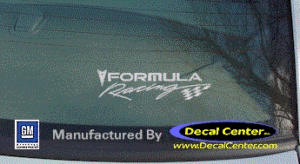 DC07055 Pontiac Formula Racing Decal