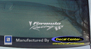 DC07056 Pontiac Formula Racing Decal