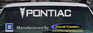 DC07121 Pontiac Decal w/Arrowhead