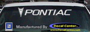 DC07122 Pontiac Decal w/Arrowhead