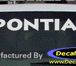 DC07125 Pontiac Decal w/Arrowhead
